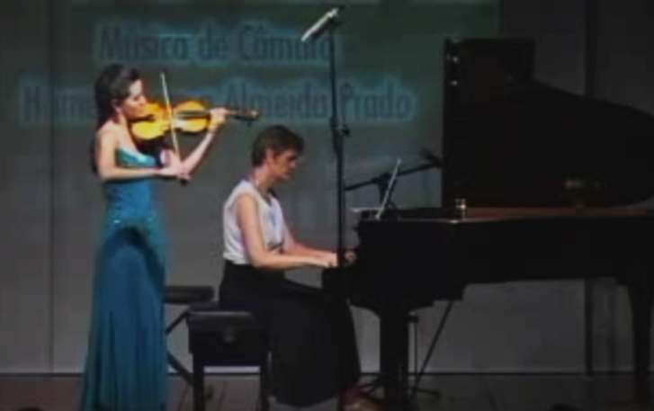 com violinista Constança de Almeida Prado / with violinist Constança de Almeida Prado